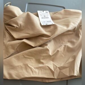 Zara Nude Strapless Corset Top